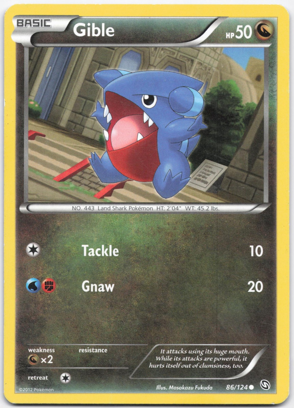 Gible 86/124 Common Dragons Exalted Pokemon Heavily Played
