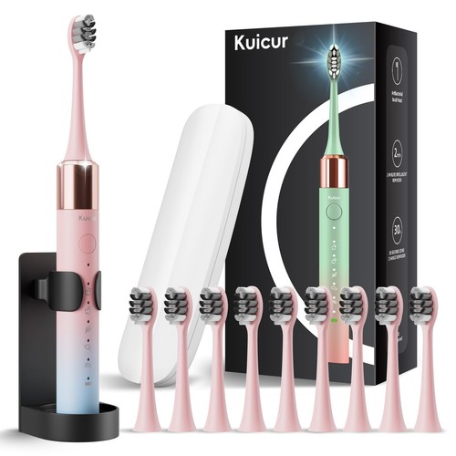 Portable Electric Soft Toothbrush with Travel Case, 90-Day Largest Battery Li...