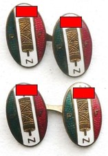 Coppia di gemelli PNF ventennio - Smalti perfetti