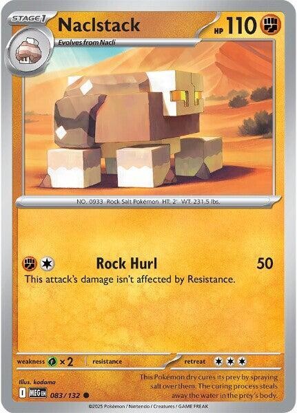 Pokemon TCG ME01: Mega Evolution Naclstack 083/132 Reverse Holo Common