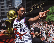 Kyle Lowry Toronto Raptors NBA Basketball Autographed 8 x 10 Champ Parade Photo