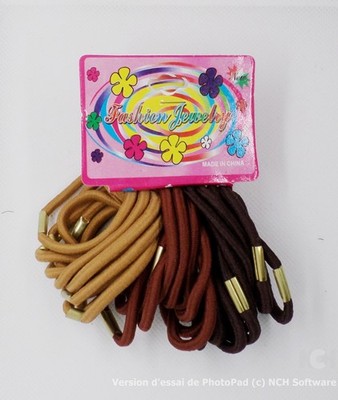 SET 30 SCHÖNE GUMMIBÄNDER LIEBLING - BRAUNTÖNE - NEU - NEL002