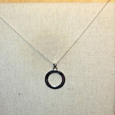 Italy 925 Sterling Silver Mother Daughter Friend Circle Pendant Necklace Gift