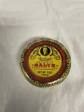 Vintage Rawleigh's Antiseptic Salve Tin Highly Medicated 5 Oz Full Original