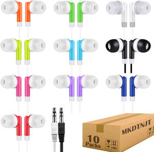 Kids Earbuds Bulk 10 Pack For School Classroom Children Student Boys Girls