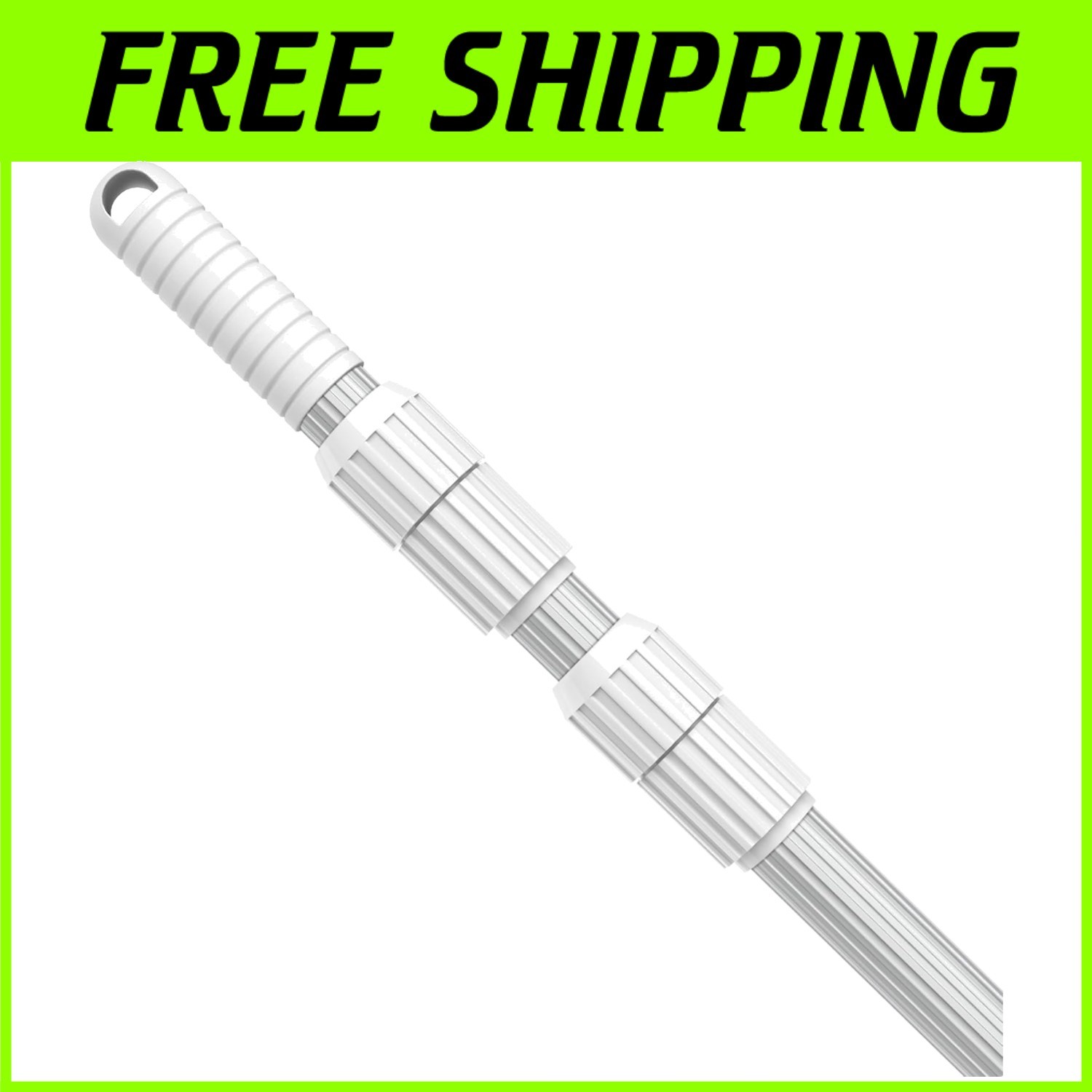 Effortless 15FT Aluminum Pool Pole - Ideal for Skimming, Vacuuming, and Brushing