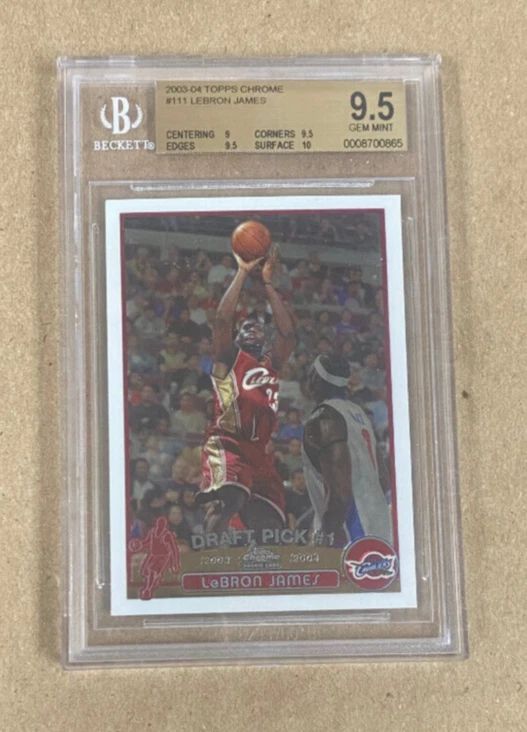 LeBron James Grade 9.5 Basketball Rookie Sports Trading Cards