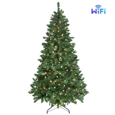Christmas Tree Music Sync RGB LED Holiday Tree Hinged Structure Metal Stand
