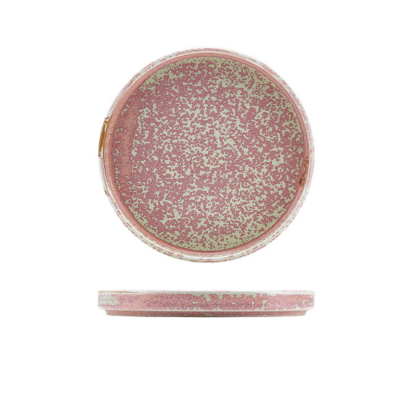 Terra Porcelain Rose Low Presentation Plate For Hotel Restaurant 18cm Pack of 6