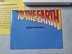 To The Earth Nintendo NES 1989 CIB Tested Complete