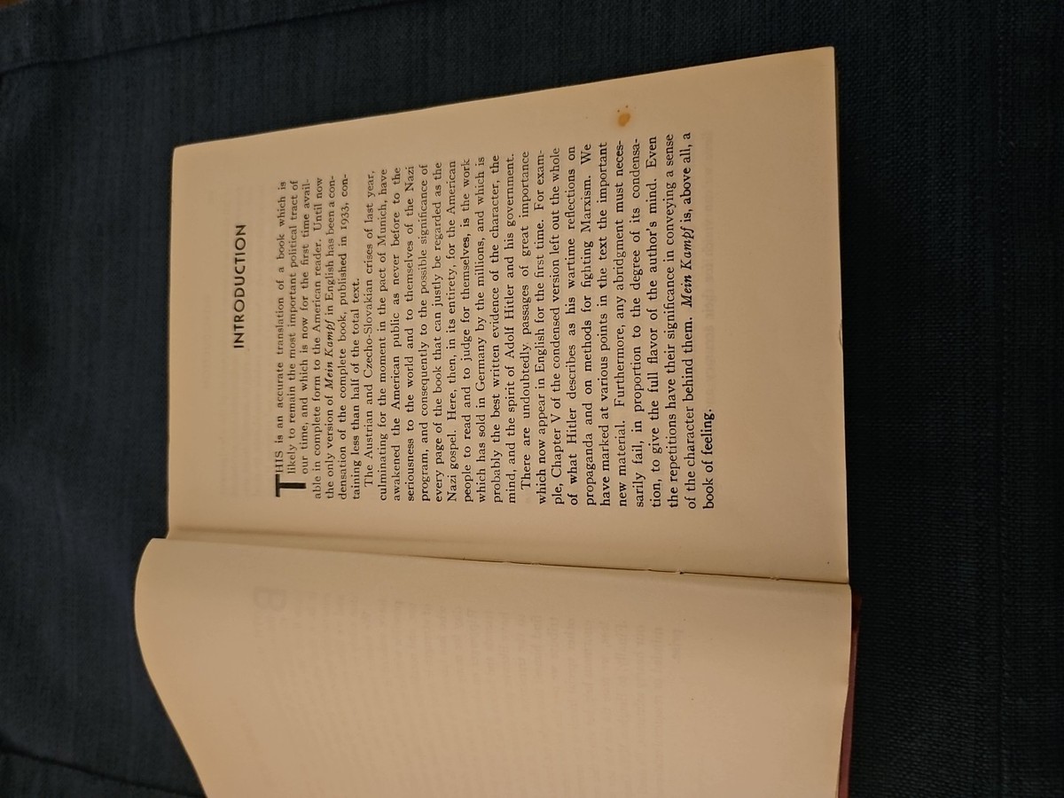 Mein Kampf by Adolf Hitler 1st U.S. ed. Reynal & Hitchcock