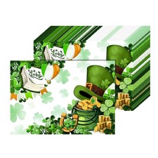 50 Pack Disposable Paper Placemats Shamrock St. Patrick's Day Placemats Table...