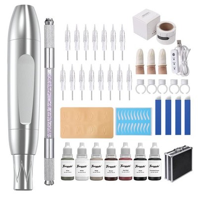 Charme Princesse Permanent Makeup Machine Tattoo Kit with Manual 50 Piece Set 
