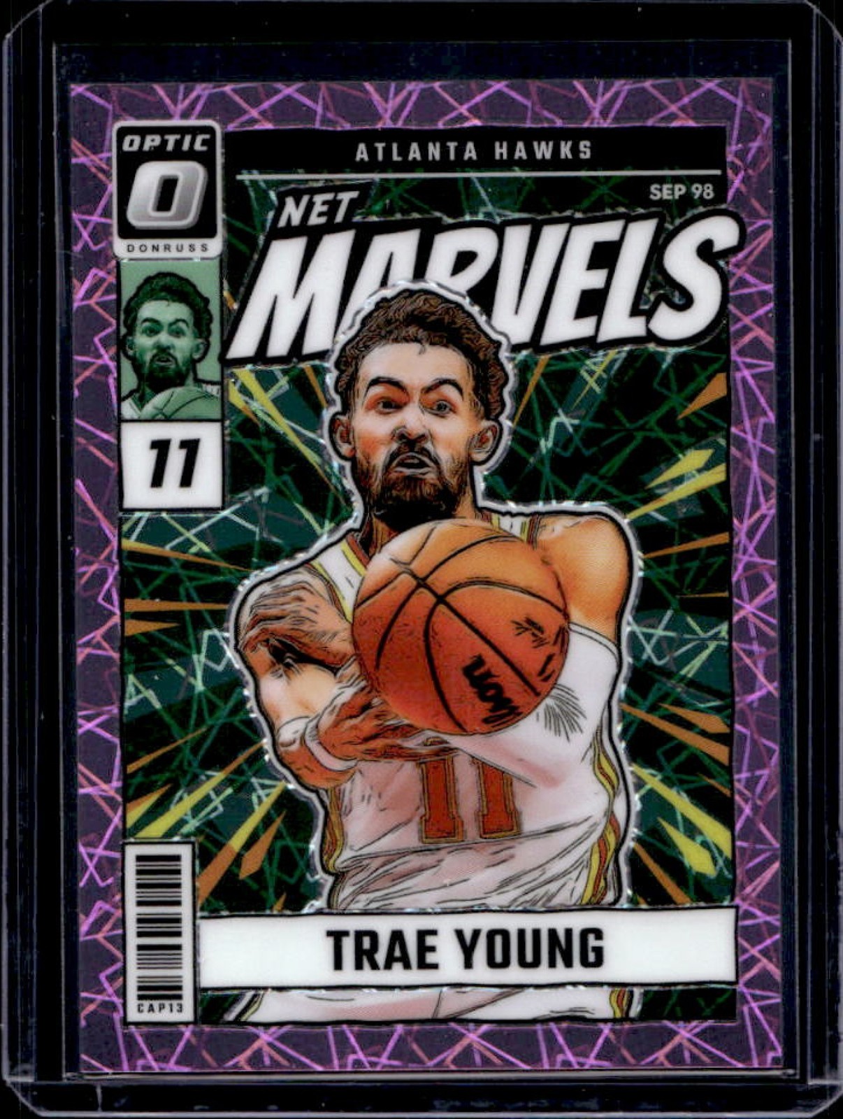 2024-25 Donruss Optic Trae Young Net Marvels Pink Velocity #/79 Hawks