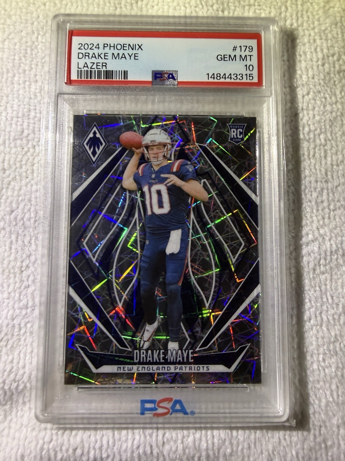2024 PANINI PHOENIX LAZER #179 DRAKE MAYE PSA 10 RC