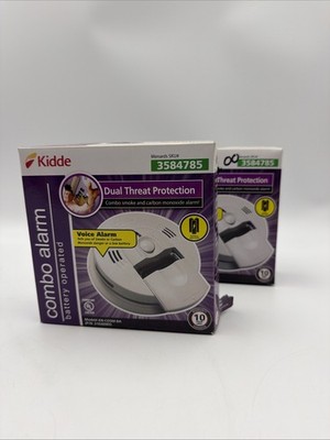 Kidde 2pk: Battery Dual Threat Protection Smoke/Carbon Monoxide Detector