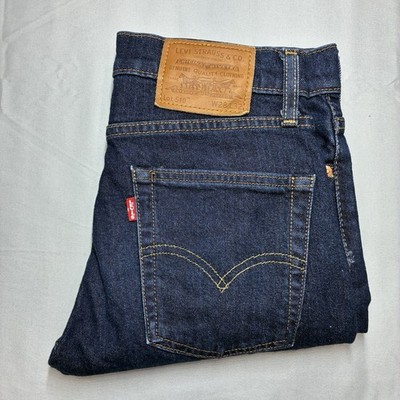 Levis Premium 510 Skinny Jeans Mens 28x32 (30) Dark Wash Denim Big E 05510-1176