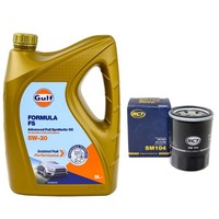 MotoröL Set Gulf Formula FS 5W-30 5 Liter + ÖLfilter FüR Honda KIA Opel Subaru