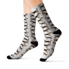 Beagle Pattern Socks  Dog Print Sublimation Socks