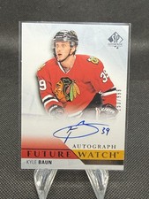 2015-16 SP Authentic Hockey Kyle Baun Future Watch Auto /999 #243 Blackhawks