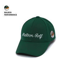[Malbon Golf] Blaze Bucket Script Ball Cap Hat (Green) - Expedited Shipping