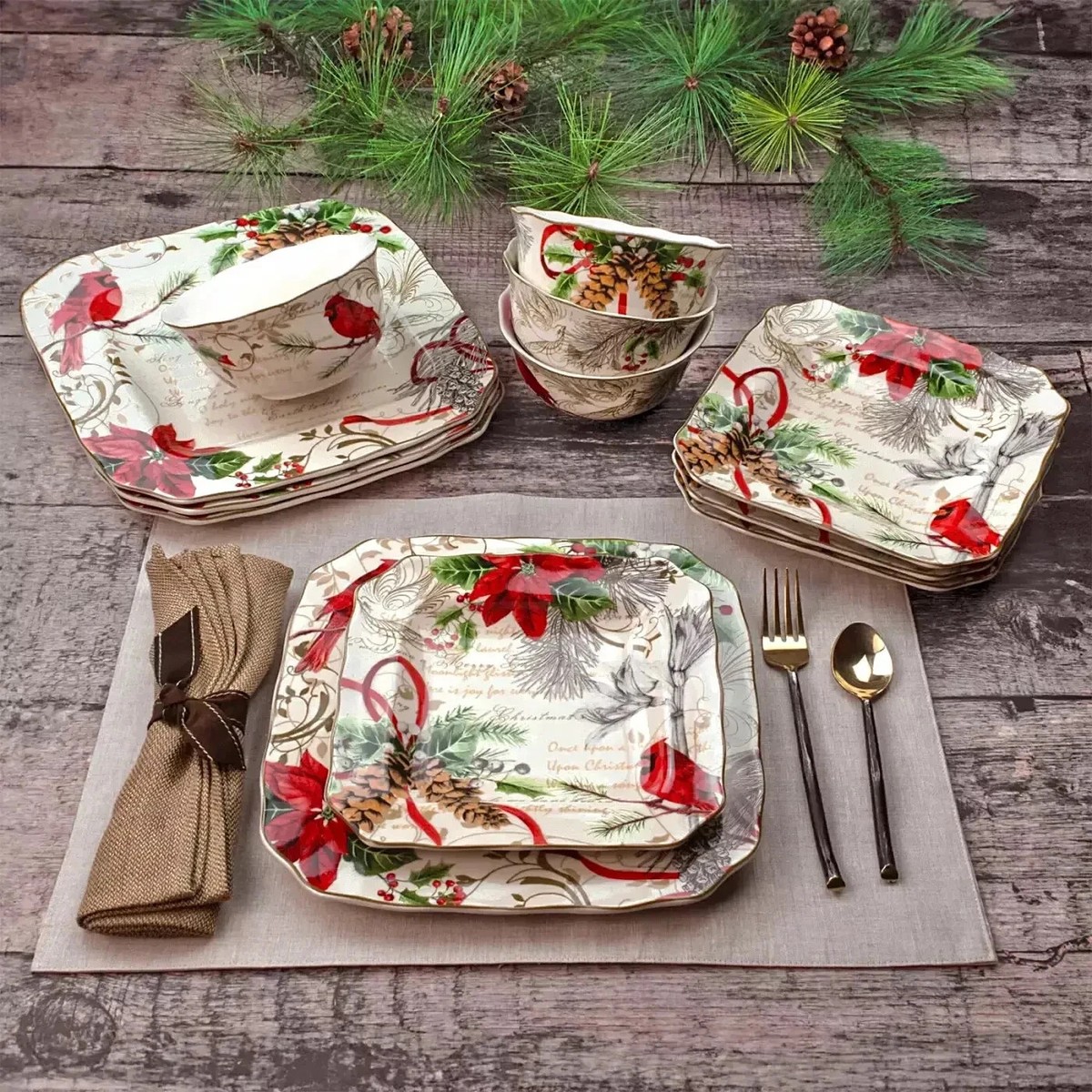 16 Piece 222 Fifth Dinnerware Sets 222 Fifth Adelaide Grey 16