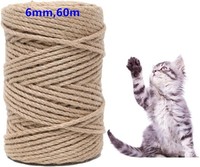 Juteschnur 60M 6Mm Natur Kratzbaum Bastelmaterial Dekoration
