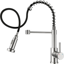 Kitchen Faucets with Pull down Sprayer, Brushed Nickel,High Arc Single Handle Cl