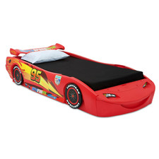 Cars Lightning Mcqueen Childrens Bed Kids Furniture Twin Size Race Car Low Safe