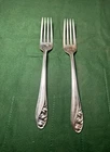 Vintage Lily of the Valley by Gorham Sterling Silver Forks - 2 pc - 3.1 oz