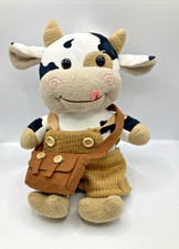 Simulation Cattle Animals Plush Toys Cartoon Milk Cow Plush Doll Cross Body Bag