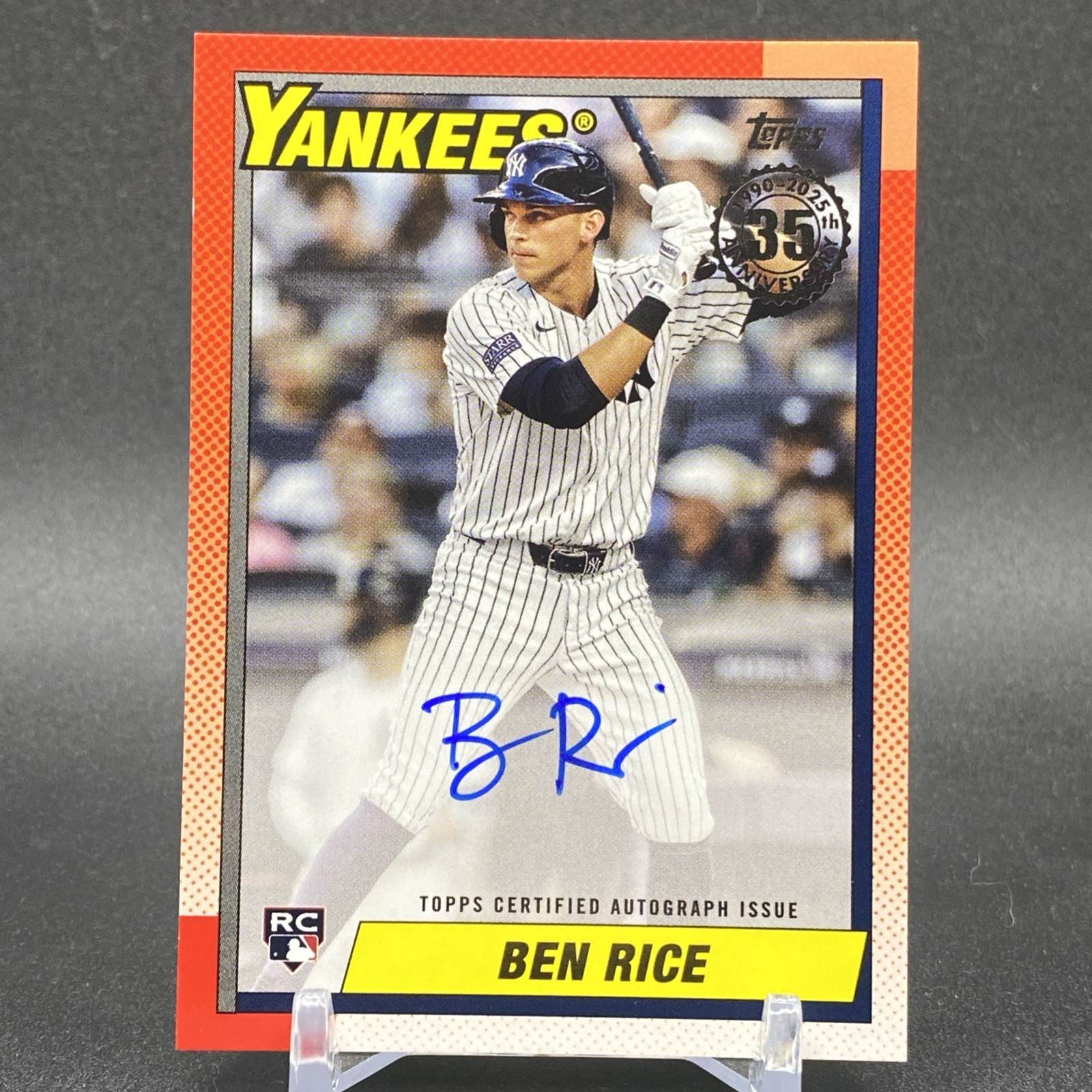 2025 Topps Series 2 Ben Rice 1990 Rookie Autograph New York Yankees