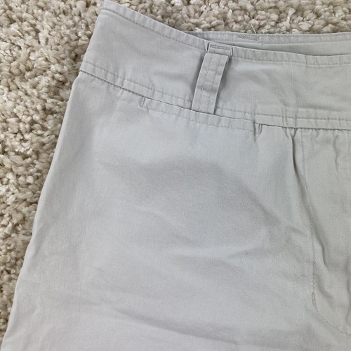 white stag womens size 10 petite khaki beige cropped capri pants straight leg - Picture 2 of 8