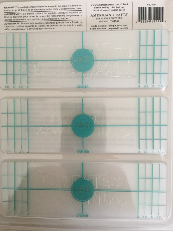 American Crafts We R Memory Keepers 6" x 6", 2" x 6" Embossing Folders ...
