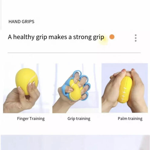 Finger Ball Exerciser Grip Stress Ball, Silicone, Strength Squeeze for Hand