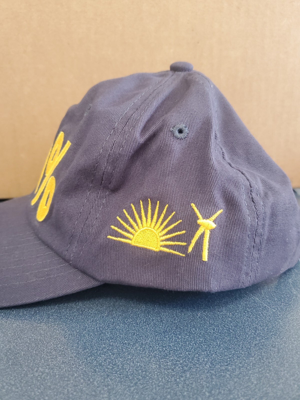 100% 💯 Sun Windmill Baseball Cap Strapback Navy … - image 3