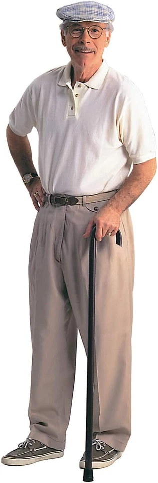 Carex Round Handle Wood Cane Walnut Finish Walking Cane 7/8 Inches Diameter Tip - Image 2 of 4