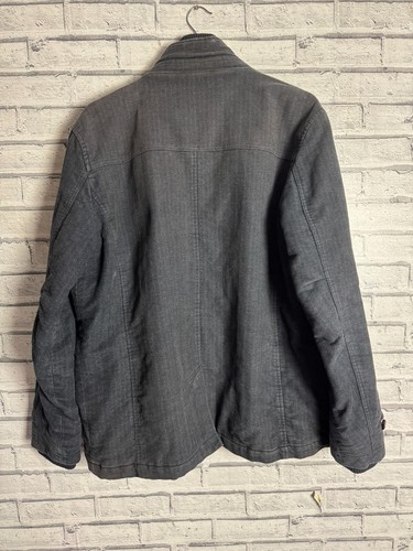 Racing Green Men's Herringbone Tweed Blue Grey Jacket Coat Large / L - Picture 10 of 10