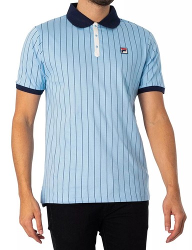 FILA Men's Polo BB1 Classic Vintage Collared Shirt Short Sleeve Stripe Top S-4XL - Picture 17 of 35