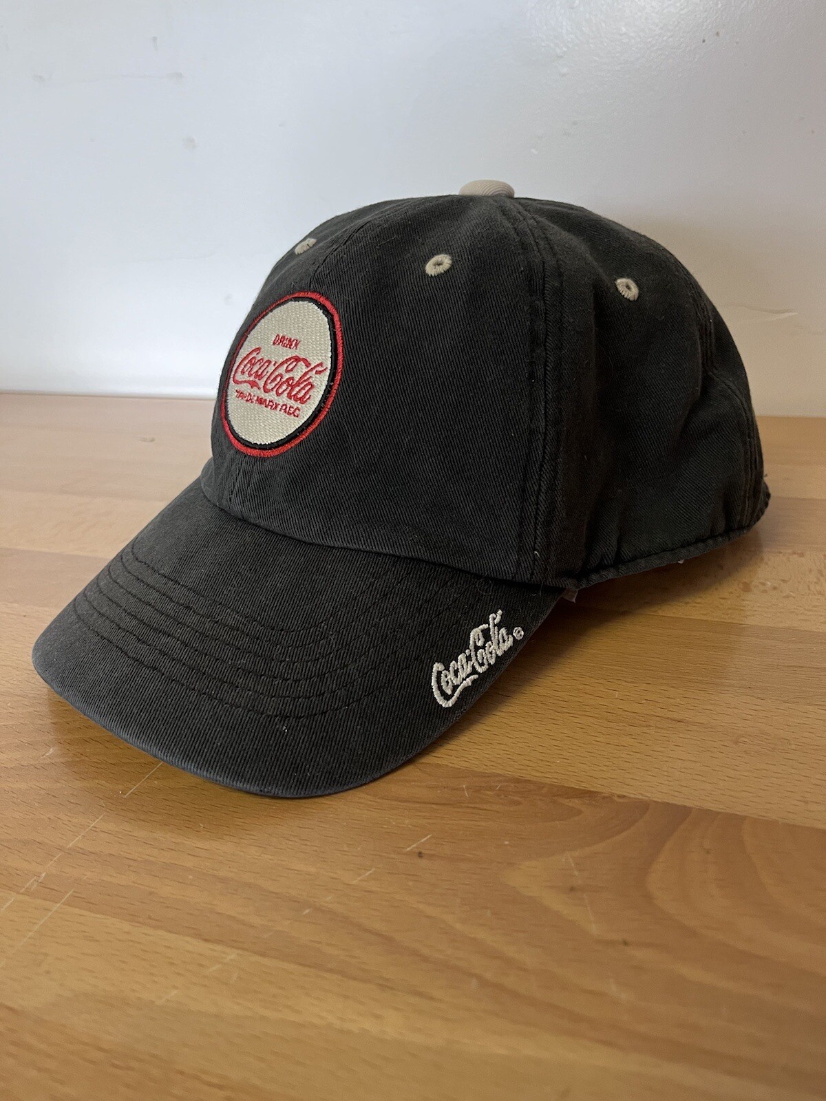 Authentic Coca Cola Hat Strap Back Adjustable Bla… - image 2