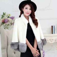 Giacca Donna Cappotto Pelliccia Ecologica Sintetica Morbida Corta Bianco 39126