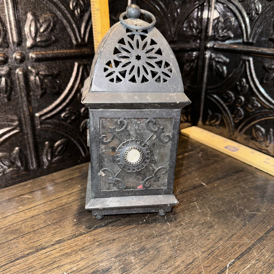 Gaiola de vidro de metal para pássaros mesa suspensa luz de chá votiva suporte de vela com cristais - Imagem 4 de 4