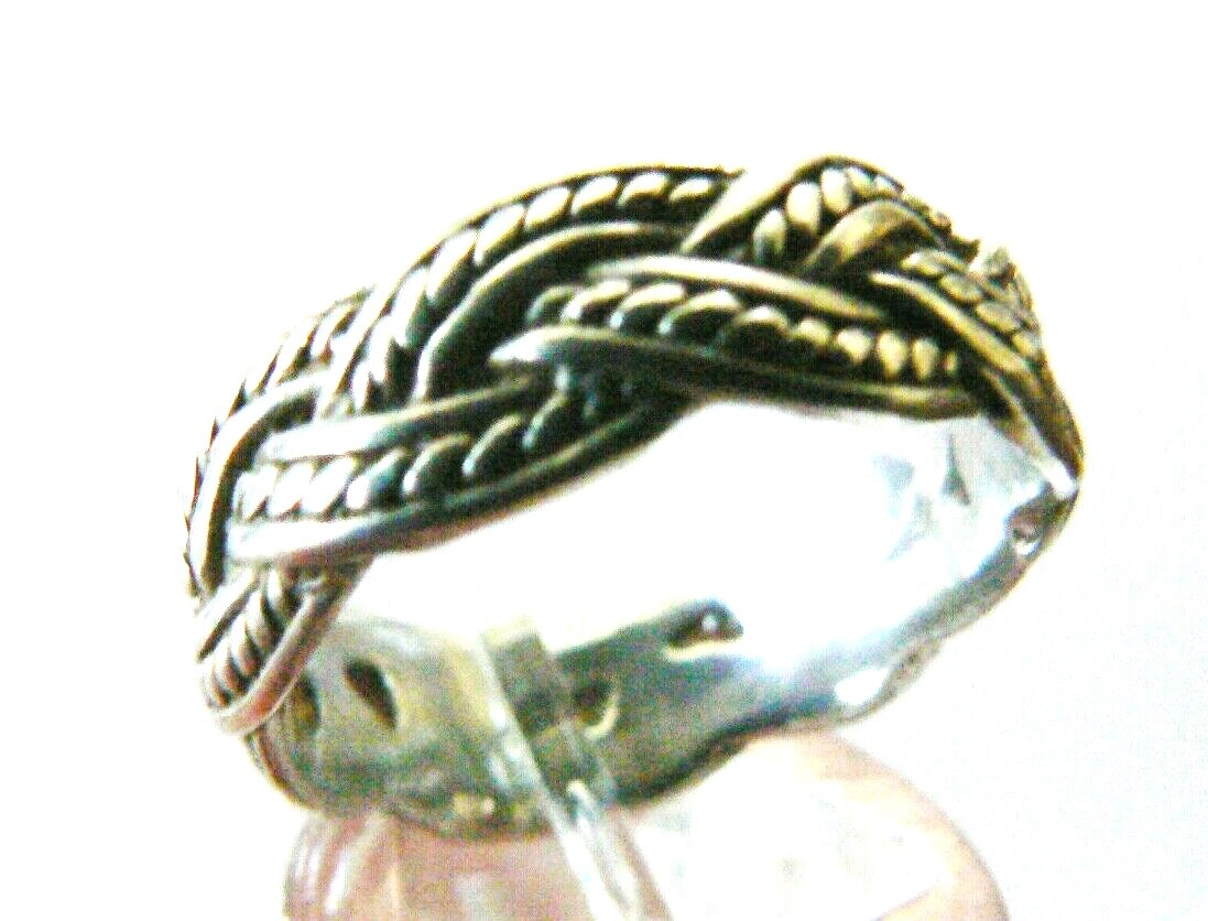 STERLING SILVER 925 WEAVED BRAID PATTERN MODERN R… - image 2