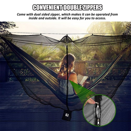 Portable Camping Hammock Bug & Mosquito Net Cover Mesh Netting Cover Easy Setup - Picture 5 of 10