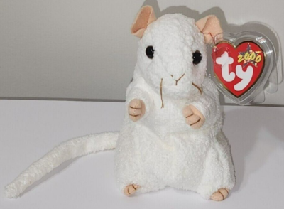 Ty Beanie Baby - CHEEZER the White Mouse (5 Inch) MWMTs Stuffed