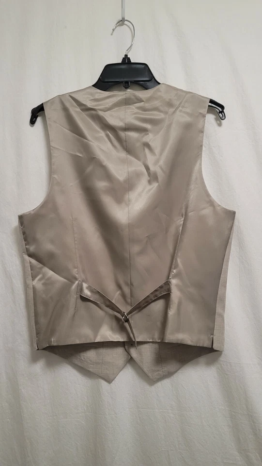 Perry Ellis Linen/Cotton Waistcoat Vest Size L Natural - Image 2 of 4