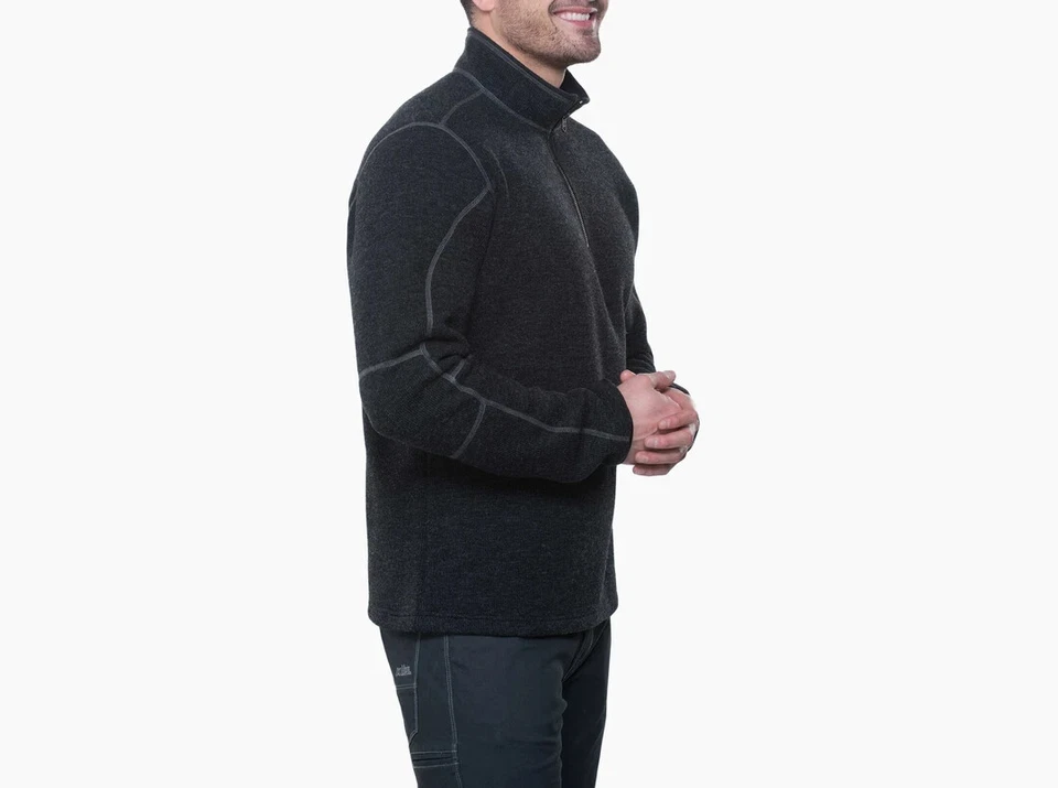 KÜHL Men's THOR™ 1/4 Zip Pullover - Gotham, Large, Warm Wool-Blend Fleece - Image 2 of 4