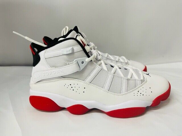 Jordan 6 Rings in White/University Red/Black 322992-160 Jordan 6 Rings in White/University Red/Black 322992-160