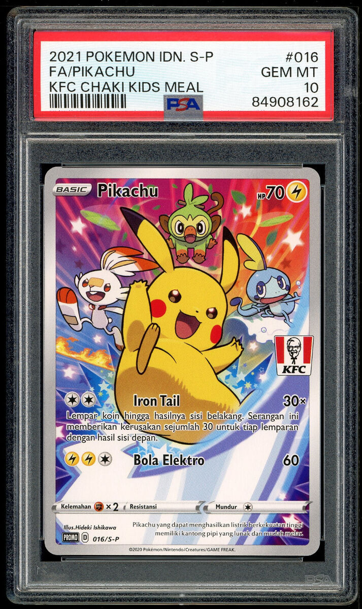 PSA 10 GEM MINT Pikachu KFC Chaki Kids Meal 016 2021 PSA 10 GEM MINT Pikachu KFC Chaki Kids Meal 016 2021