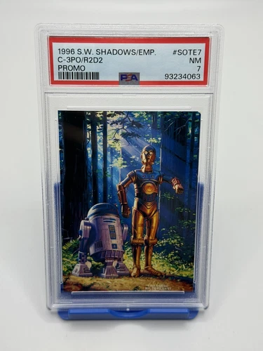 STAR WARS SHADOWS OF THE EMPIRE PROMO SOTE 7 R2-D2 AND C-3PO RARE PSA 7 NM